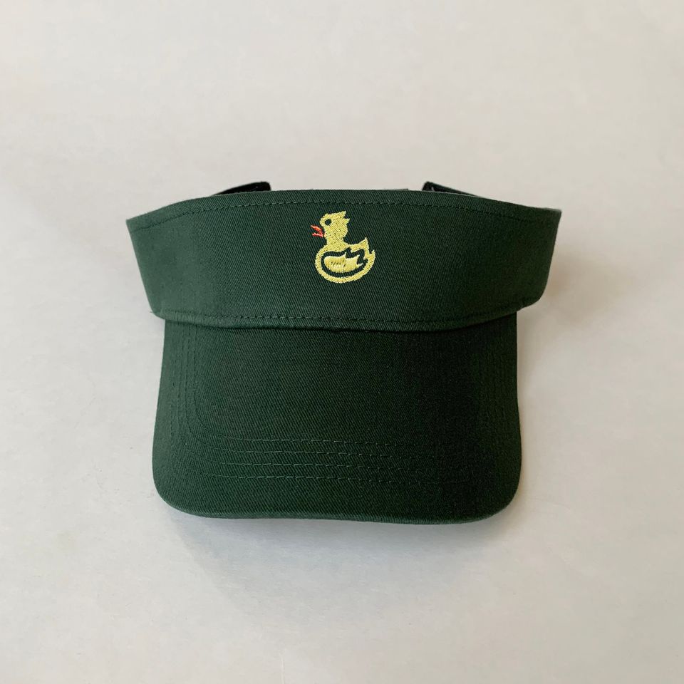 Yellow Ducky Embroidered Sun Visor Cotton Visor
