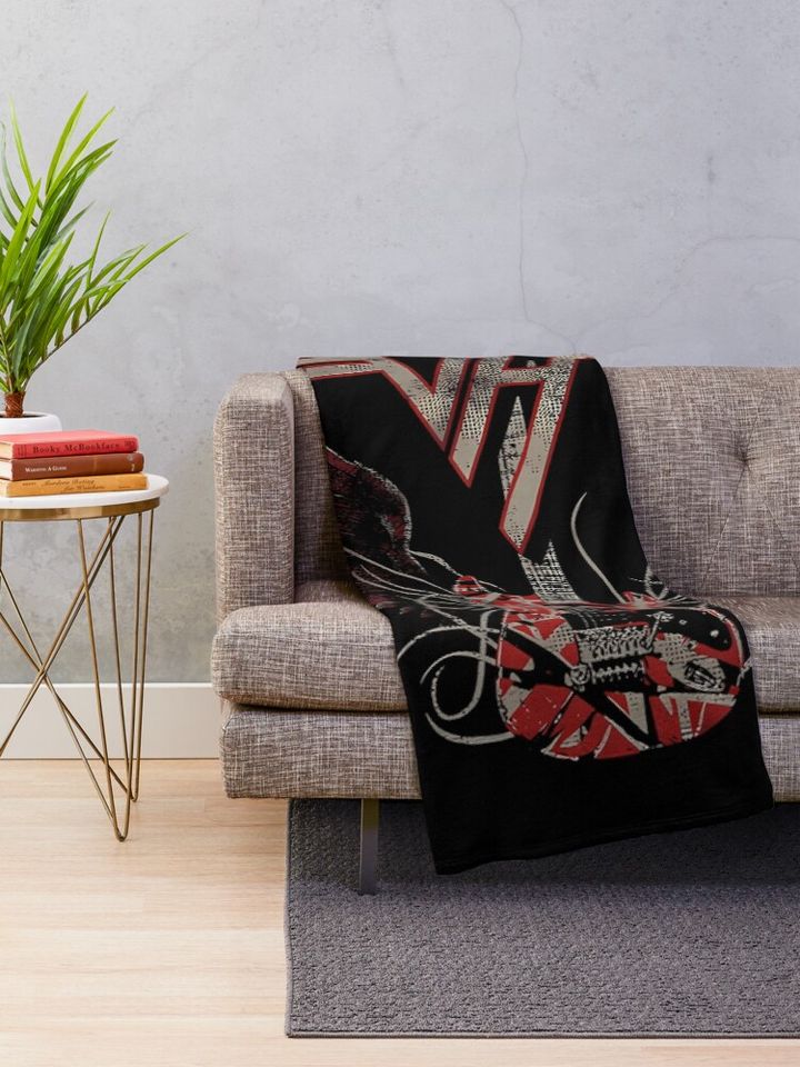 Vintage Hard Rock Band - Classic Tour 2024 Throw Blanket