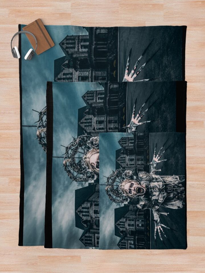 Blue Widow Scream Throw Blanket