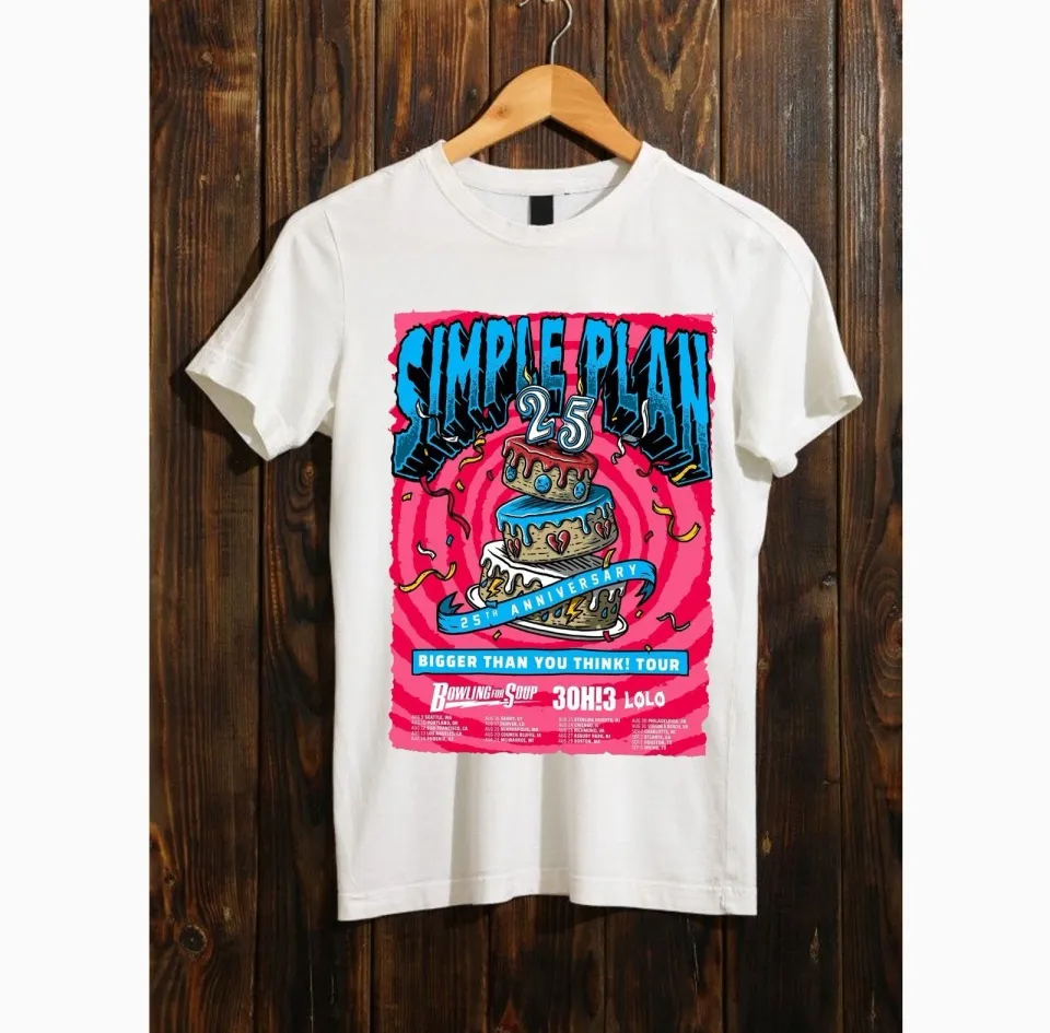 Simple Plan Bigger Than You Think! 25th Anniversary Tour T Shirt