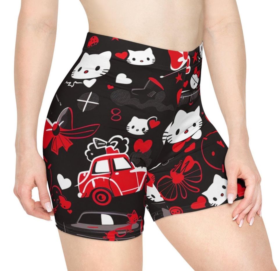 Kawaii Kitty Biker Shorts