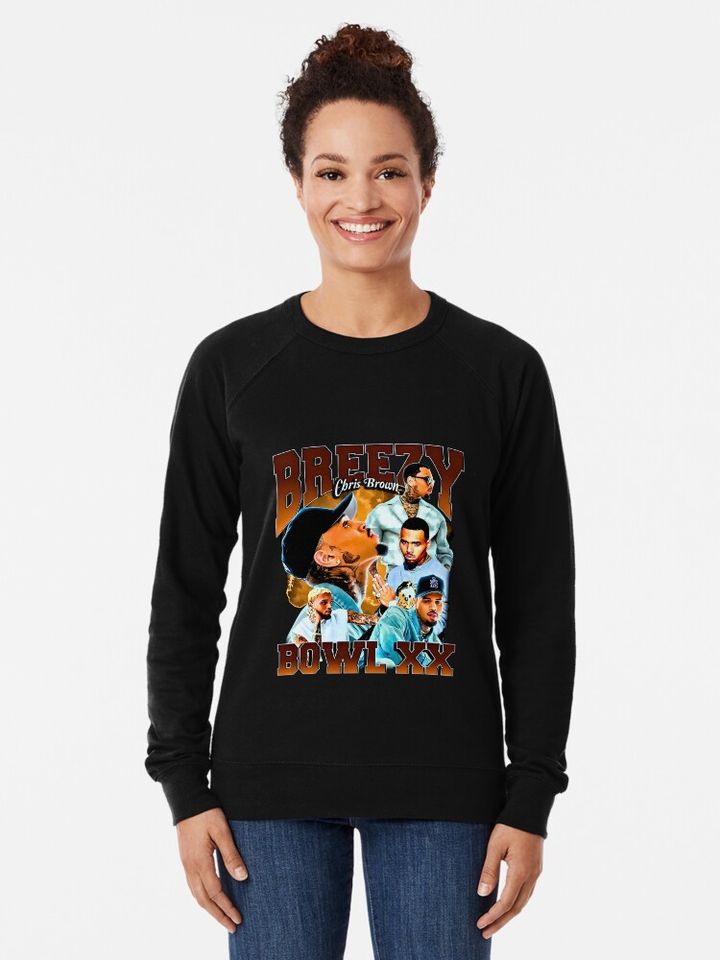 Chris brown tour Lightweight Sweatshirt