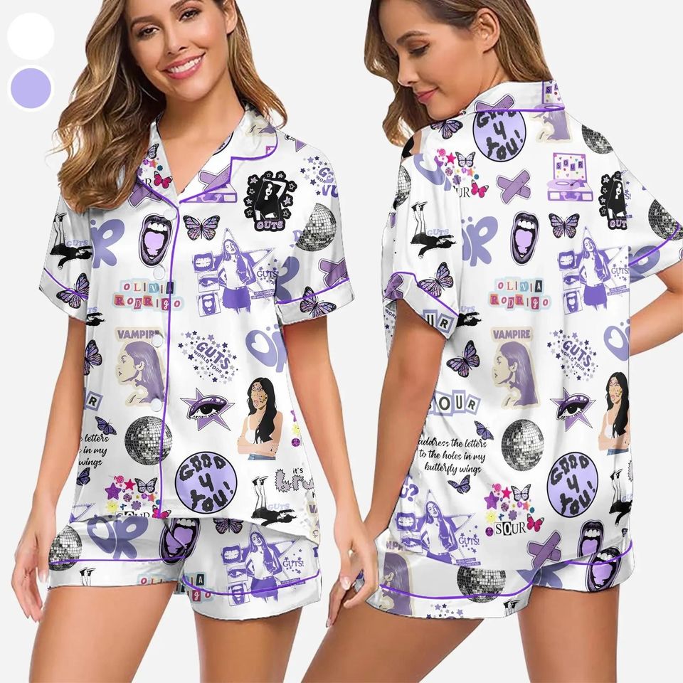 Labubu Horror Pajamas Set, Horror Character Pajamas, Button Up Sleepwear