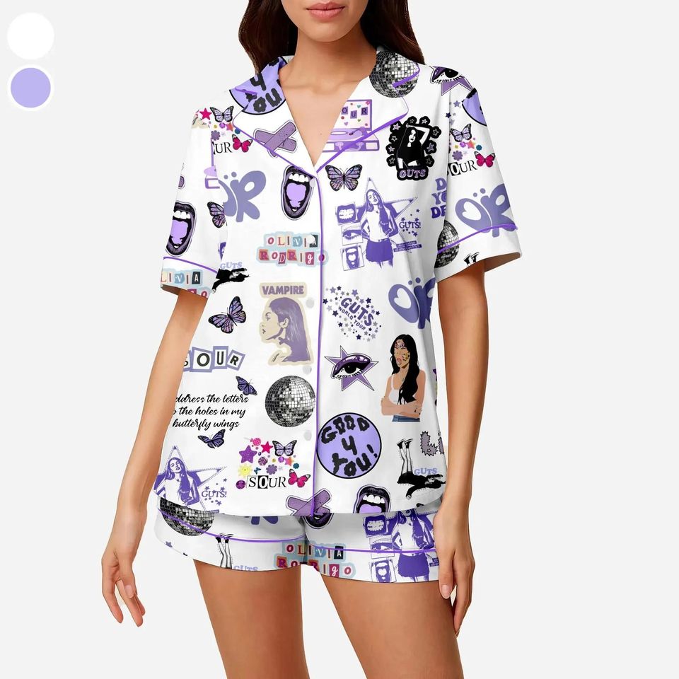 Labubu Horror Pajamas Set, Horror Character Pajamas, Button Up Sleepwear