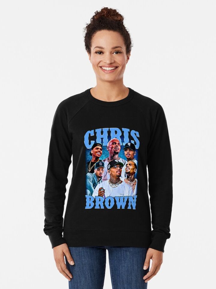 Chris brown tour Lightweight Sweatshirt