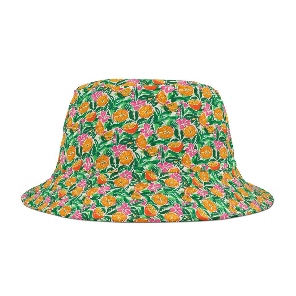 Sunshine Citrus Bucket Hat, Gift for Her, Gift for Him