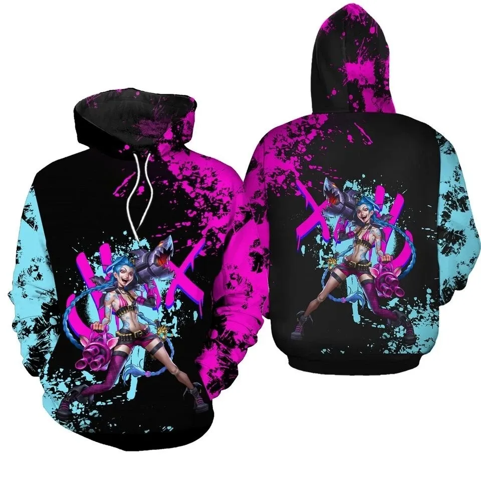 Anime Arcane League Jinx Hoodies 3D