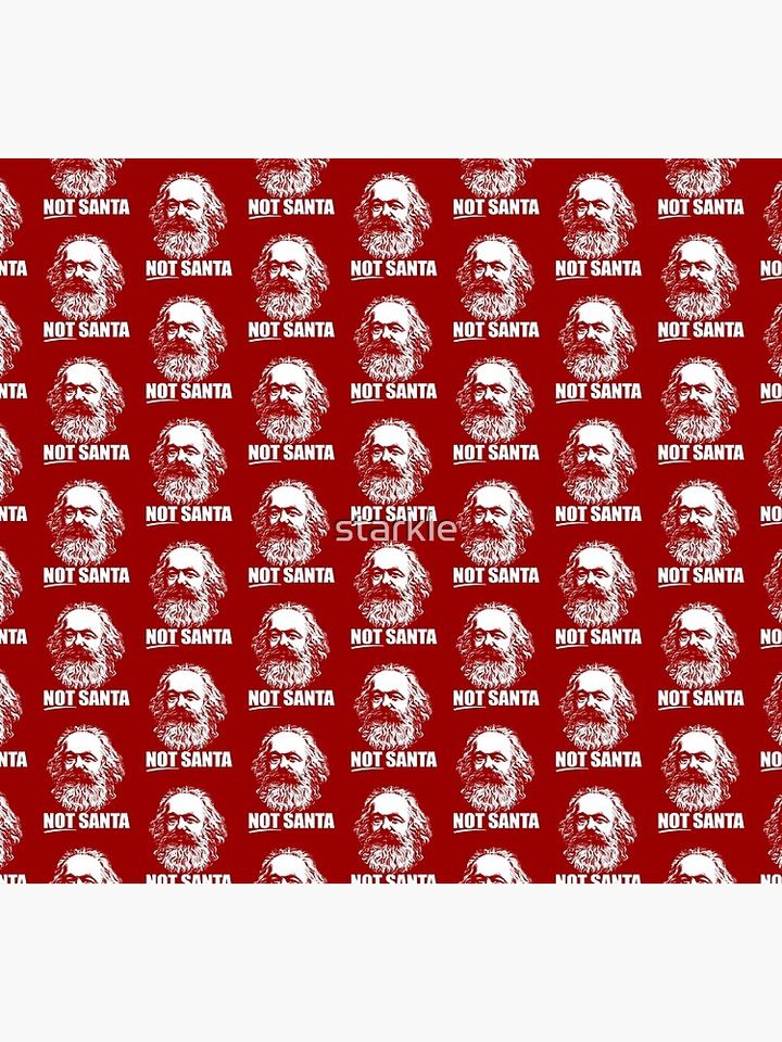 NOT SANTA! Karl Marx Funny Marxist Christmas Communist Meme  Socks