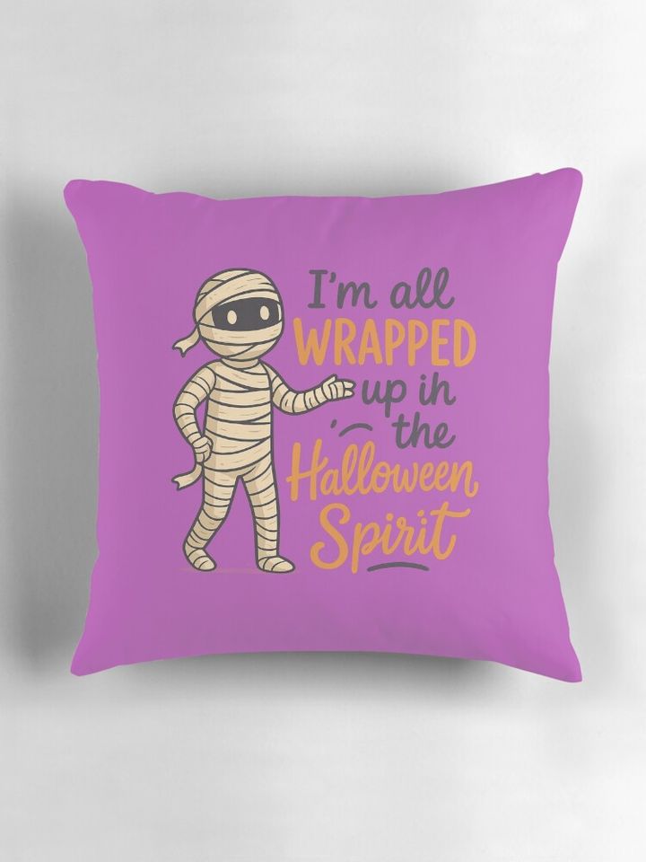 Wrapped Up In The Halloween Spirit Mummy Pillow