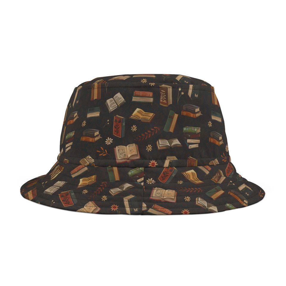 Books Bucket Hat, Reading Lover Durable Polyester Summer Hat