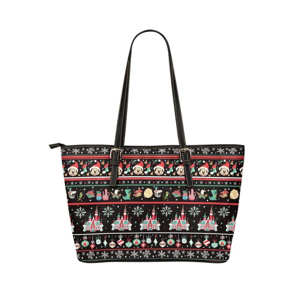Christmas Parks-  Disney Purse- Disney Shoulder Handbag - Tote - PU Leather Shoulder Bag