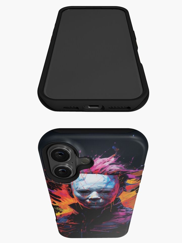 Michael Myers Neon Art iPhone Case