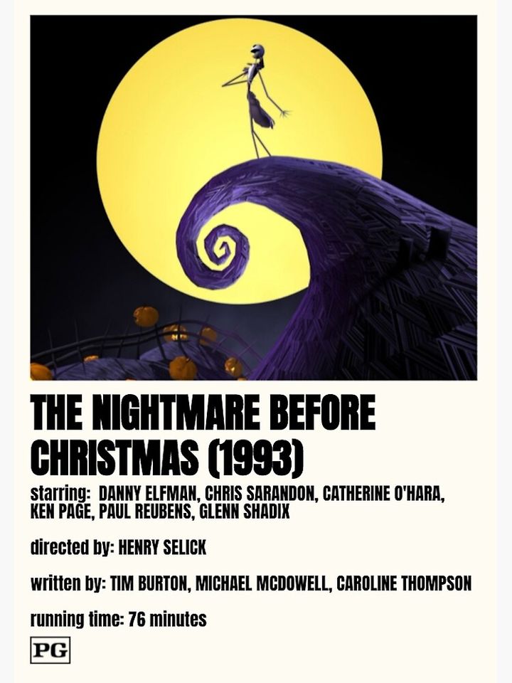 The Nightmare Before Christmas Movie Poster