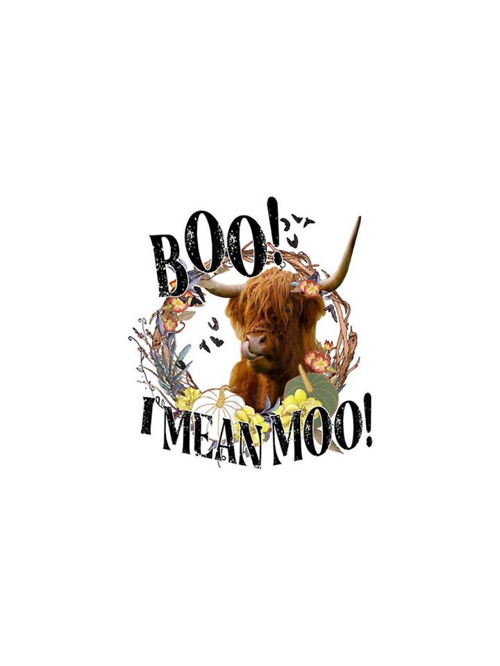 Highland Cow Boo Halloween Moo iPhone Case