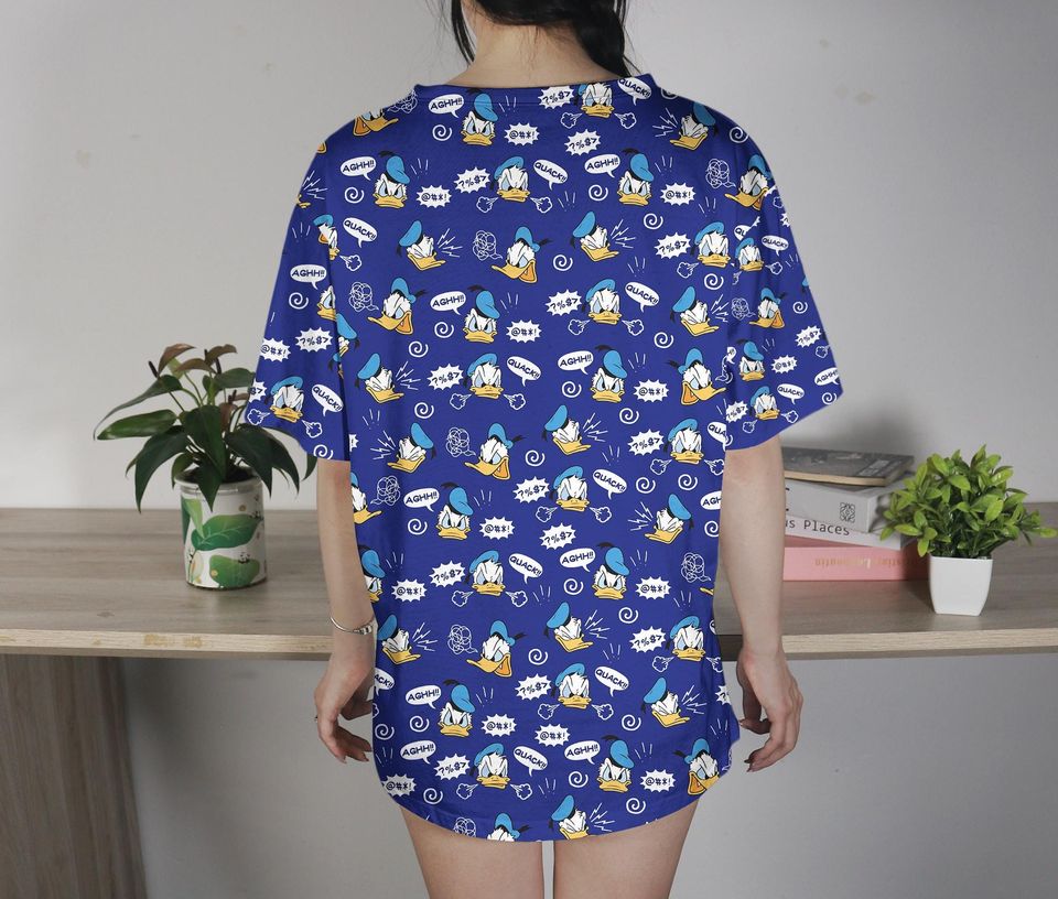 Funny Donald Duck T-Shirt, Cartoon Angry Duck Tee