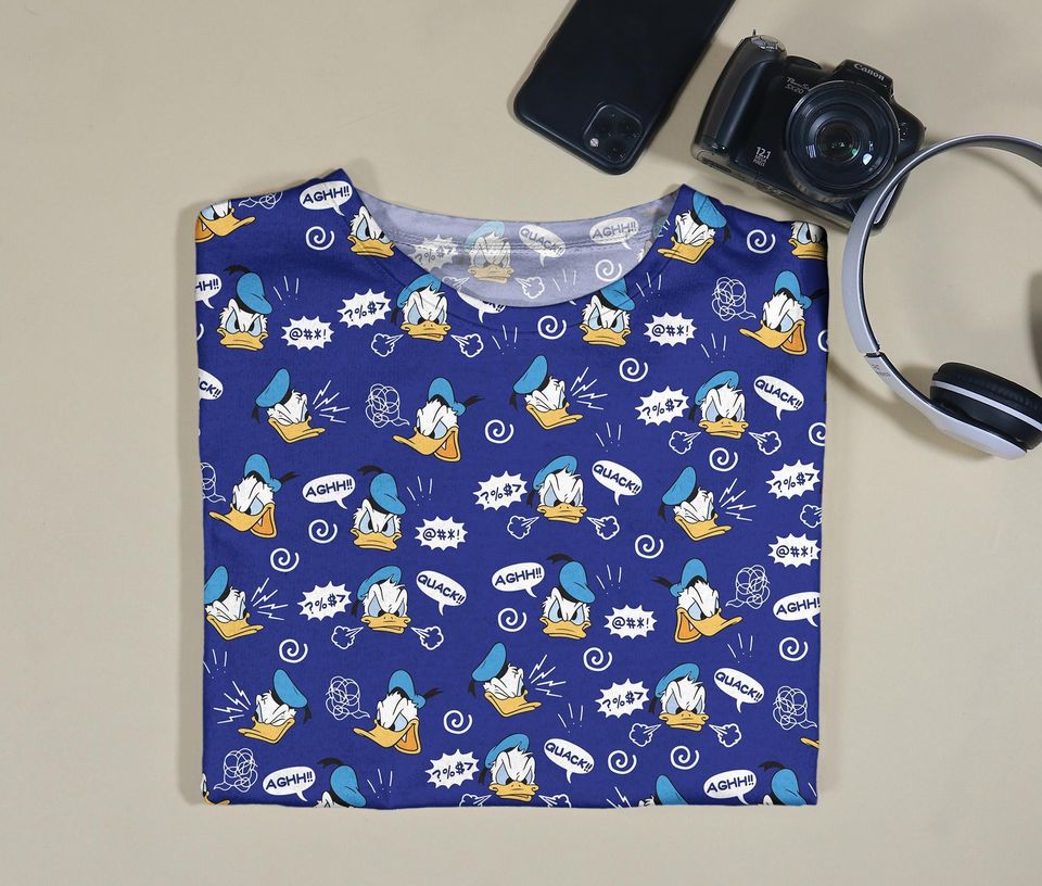 Funny Donald Duck T-Shirt, Cartoon Angry Duck Tee