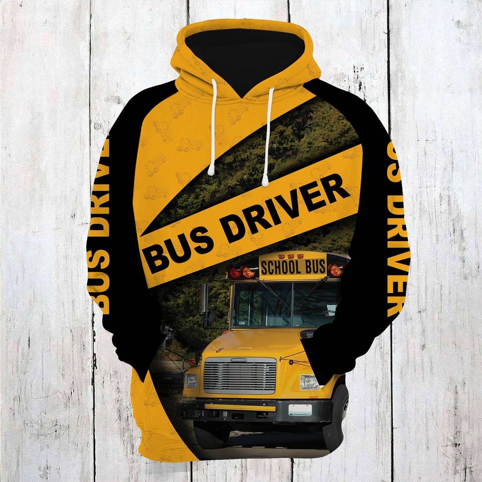 Unisex Bus Driver Hoodie, School Bus Driver Shirt