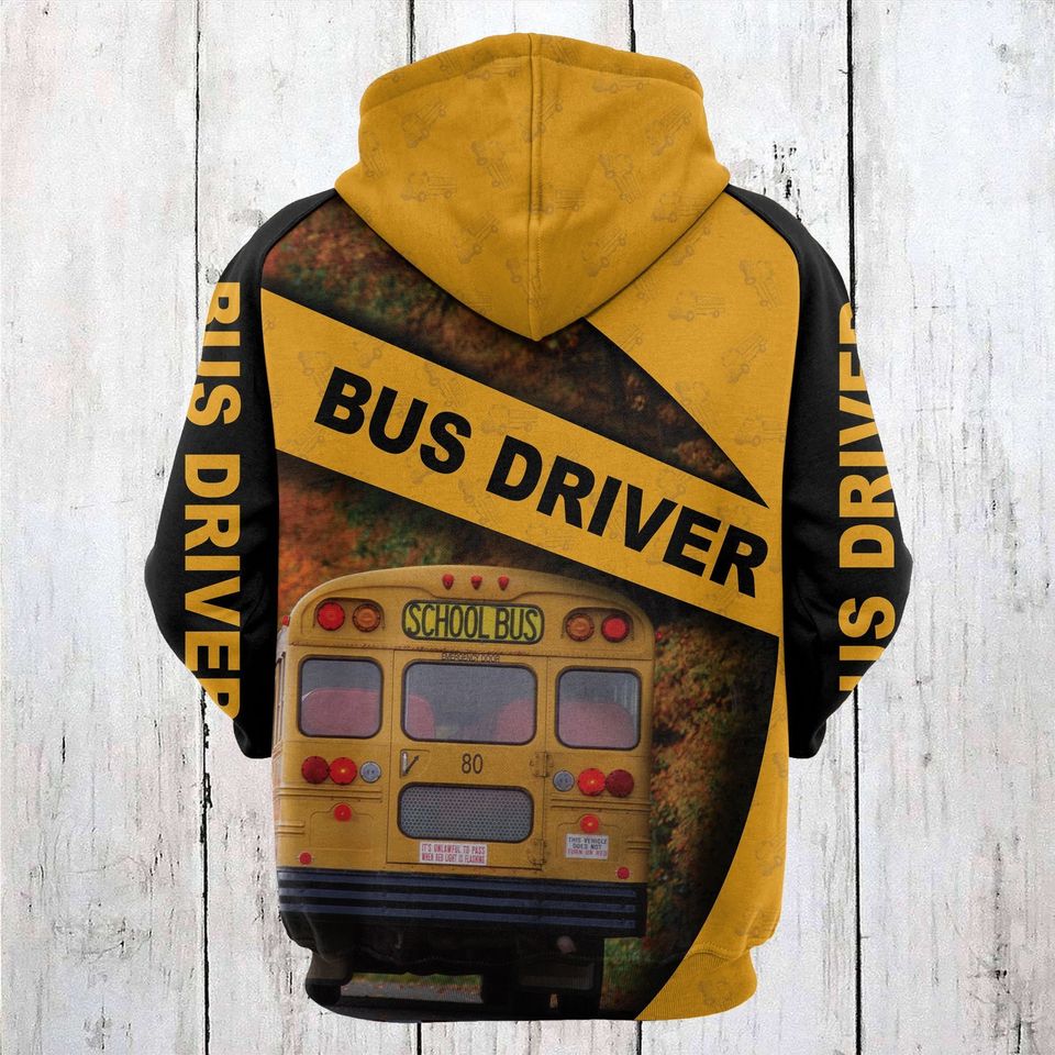 Unisex Bus Driver Hoodie, School Bus Driver Shirt