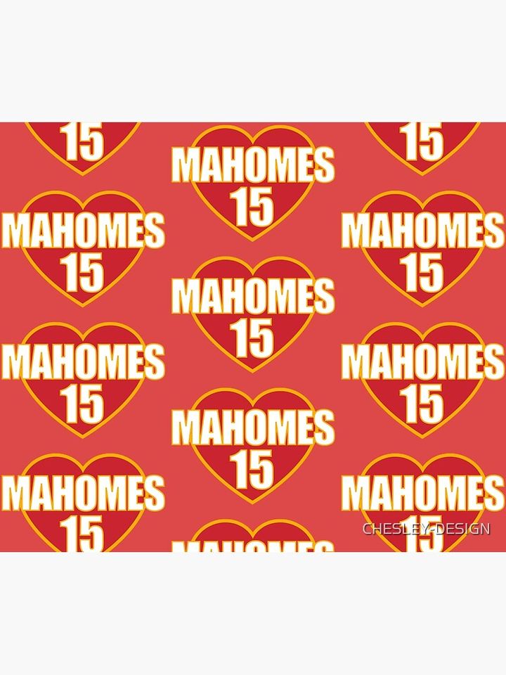 Patrick Mahomes Heart Throw Blanket, Gift for Fan