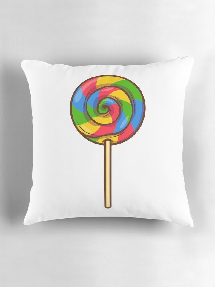 Lollipop Rainbow Sucker Candy Halloween Costume Pillow