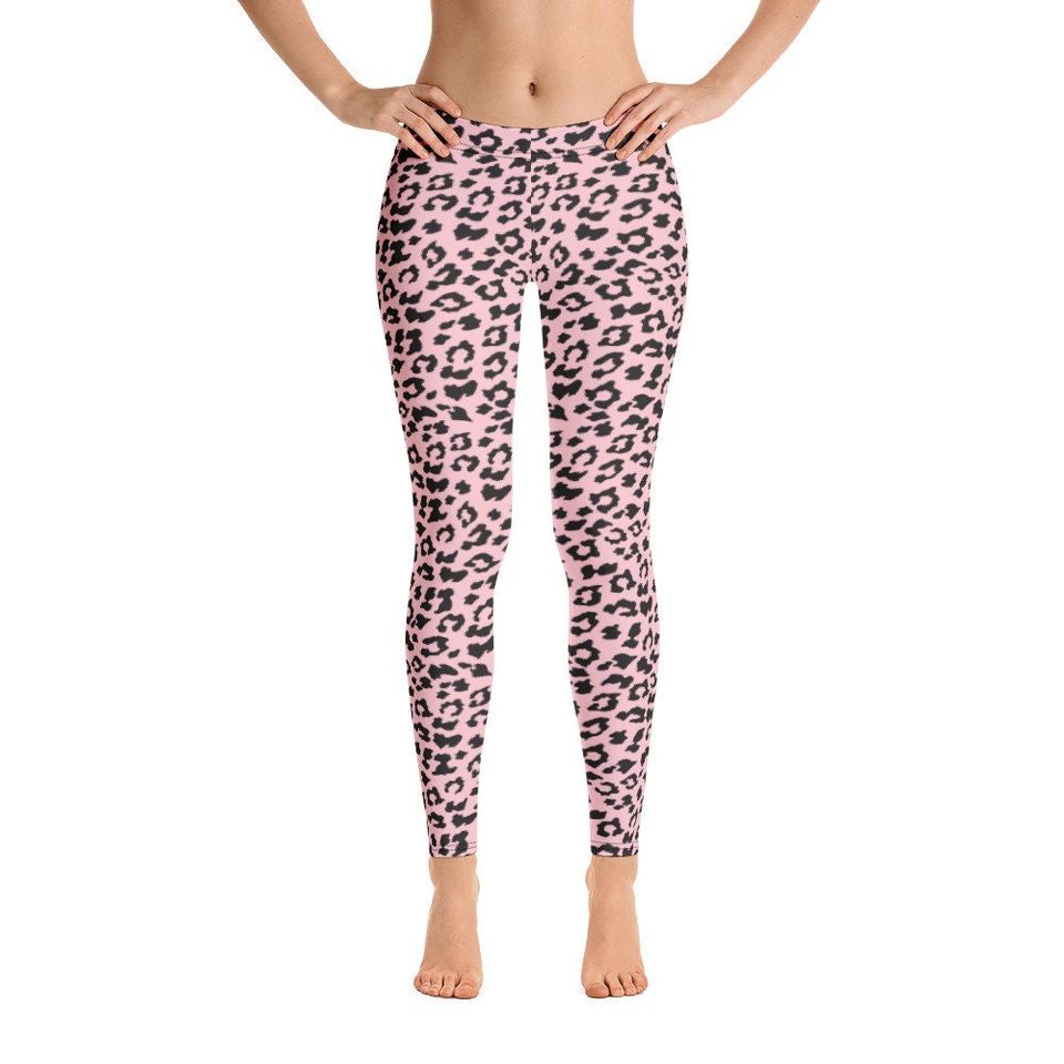 Leopard Print Leggings, Sports Yoga Leggings