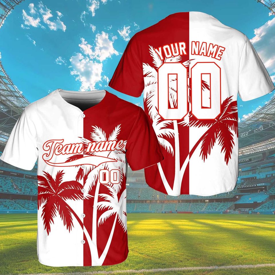 Personalized Team Name and Number Baseball Jersey for Fans and Lovers