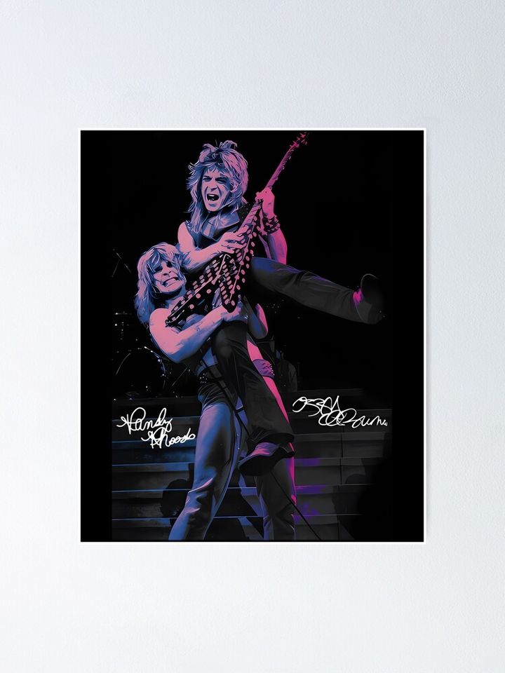 Ozzy Osbourne and Randy Rhoads Memories Vintage Poster