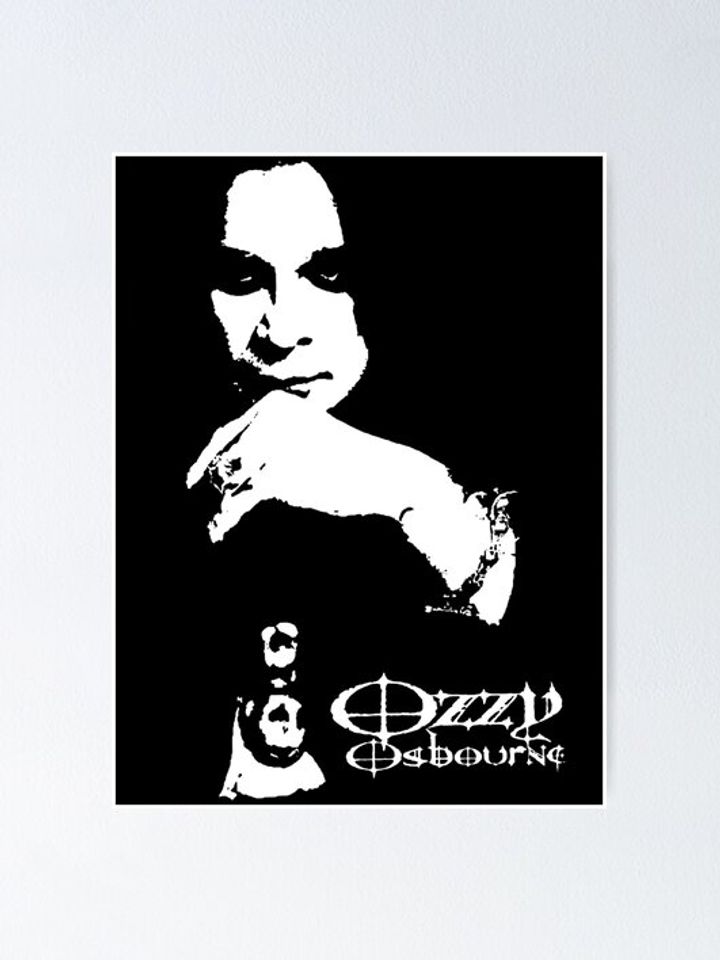 RIP Ozzy Black & White  Poster
