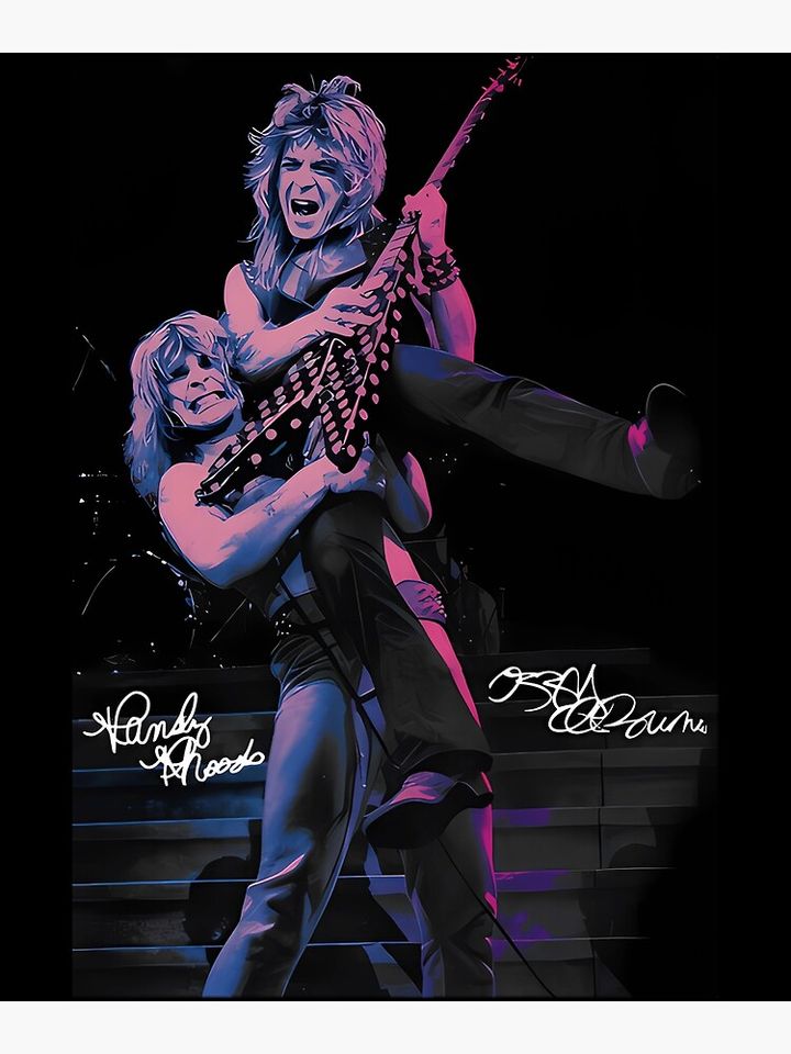 Ozzy Osbourne and Randy Rhoads Memories Vintage Poster