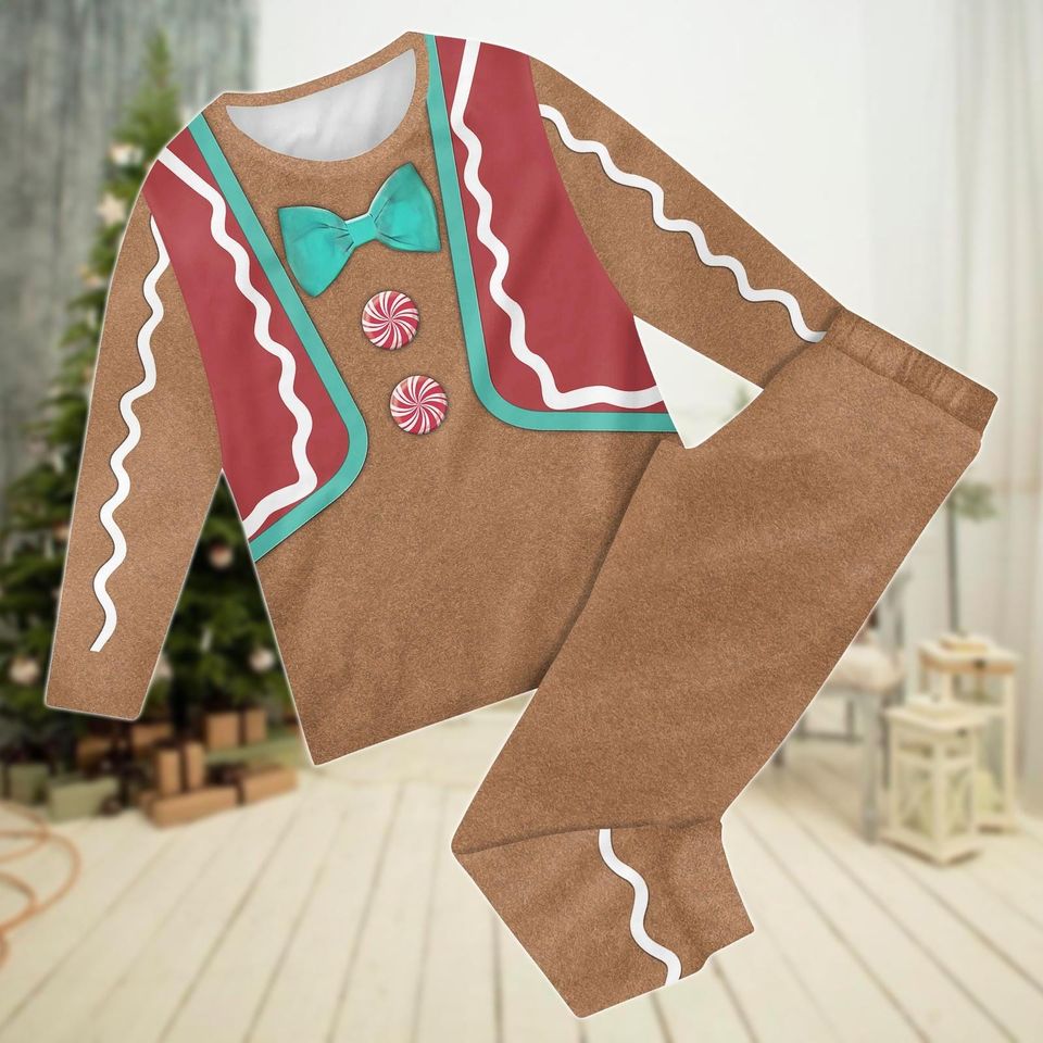 Gingerbread Man Custom Pajamas, Family Pajamas Set
