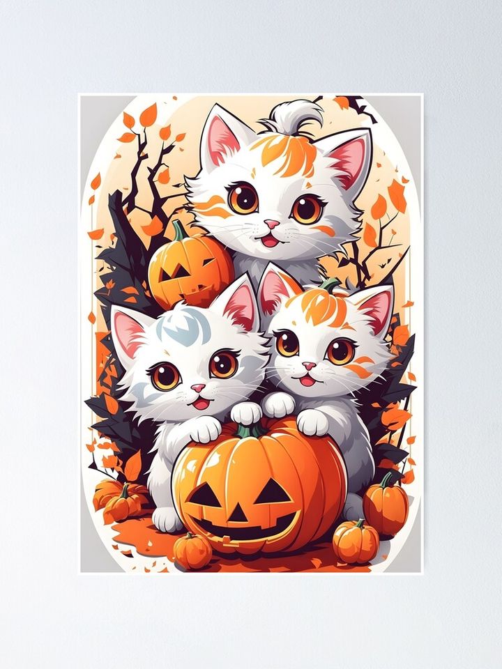 Halloween Cat Cute Poster