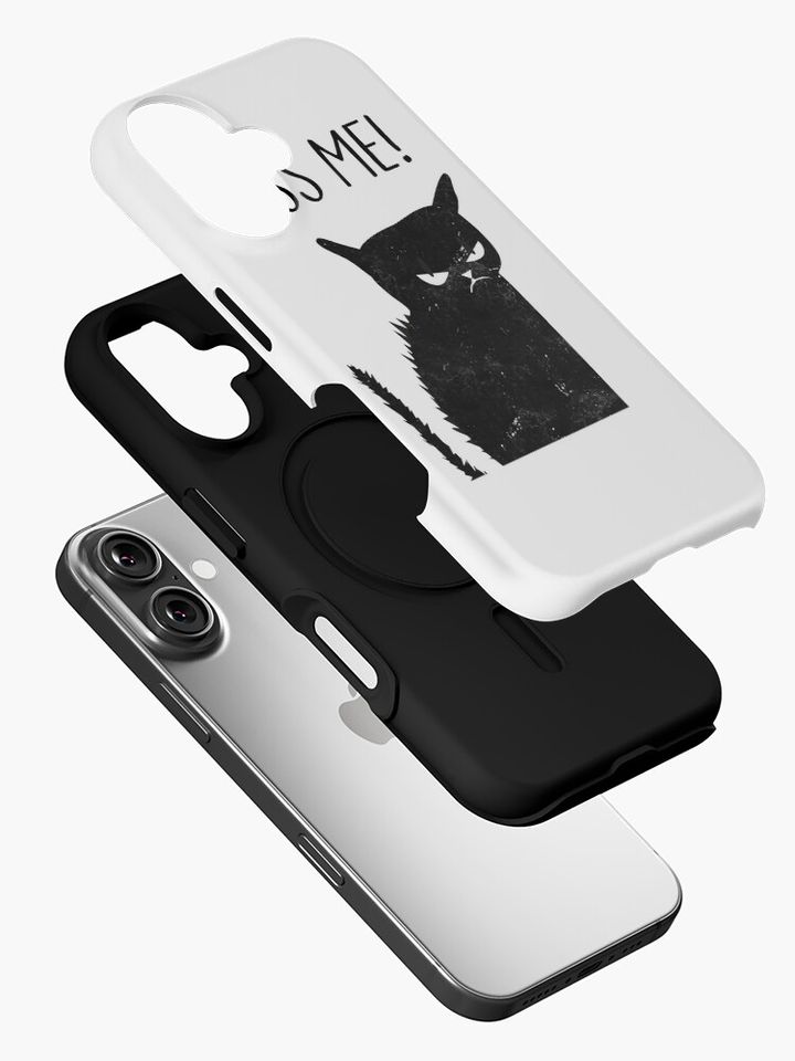 Black Cat Kiss Me Funny Cat Halloween iPhone Case