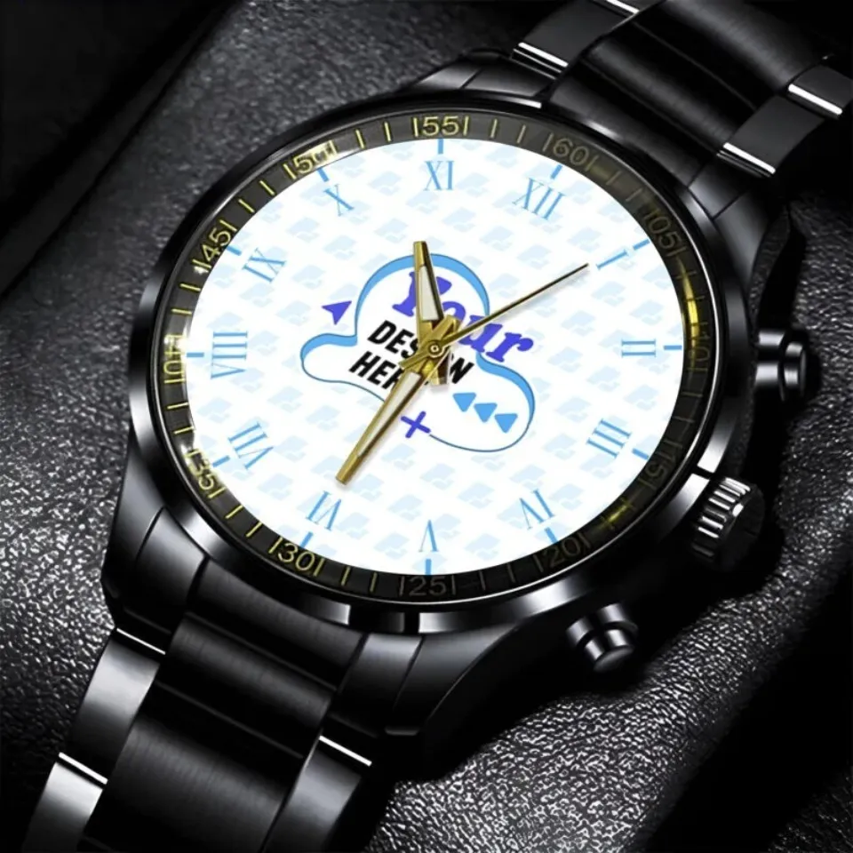 Back to the Future Black Stainless Steel Watch