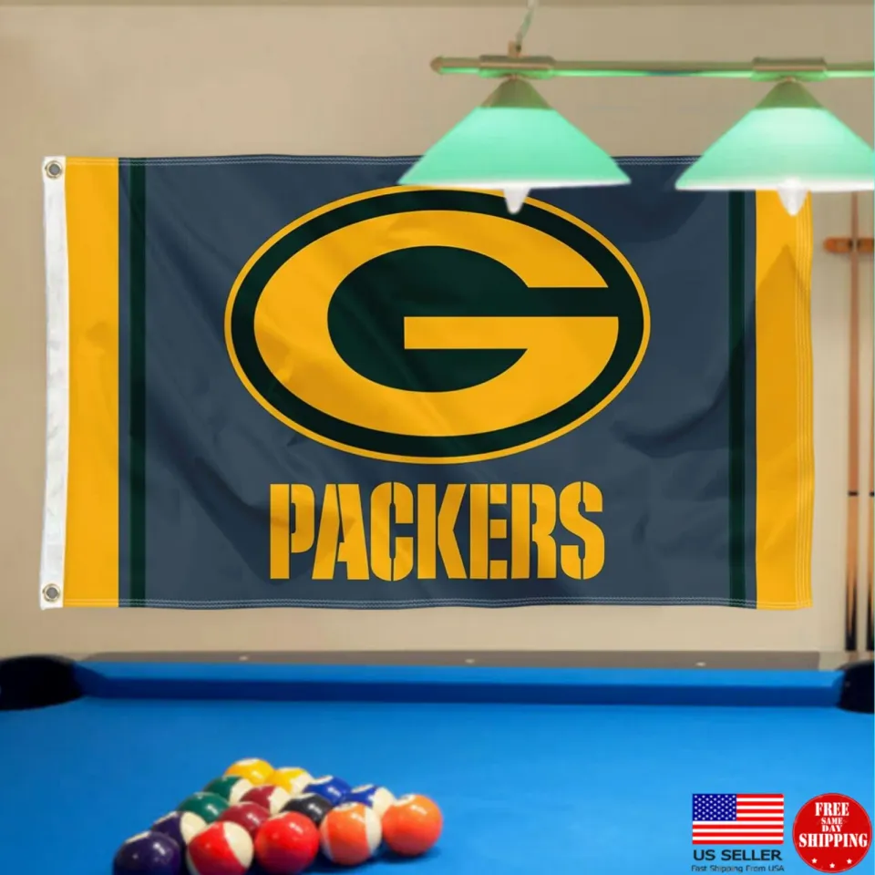 Packerr FLAG 3X5 Green Bay Banner New Grey USA Shipping Modern