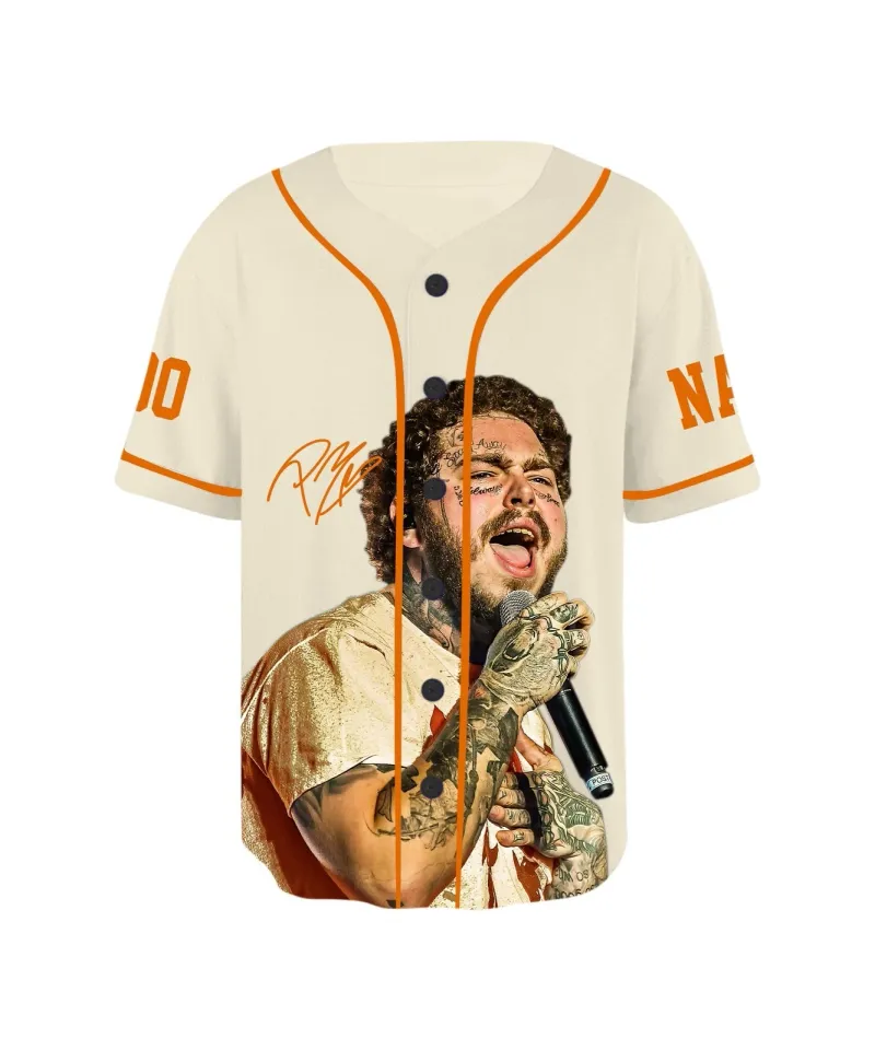 Post Malone Baseball Jersey, Personalized Tour Jersey