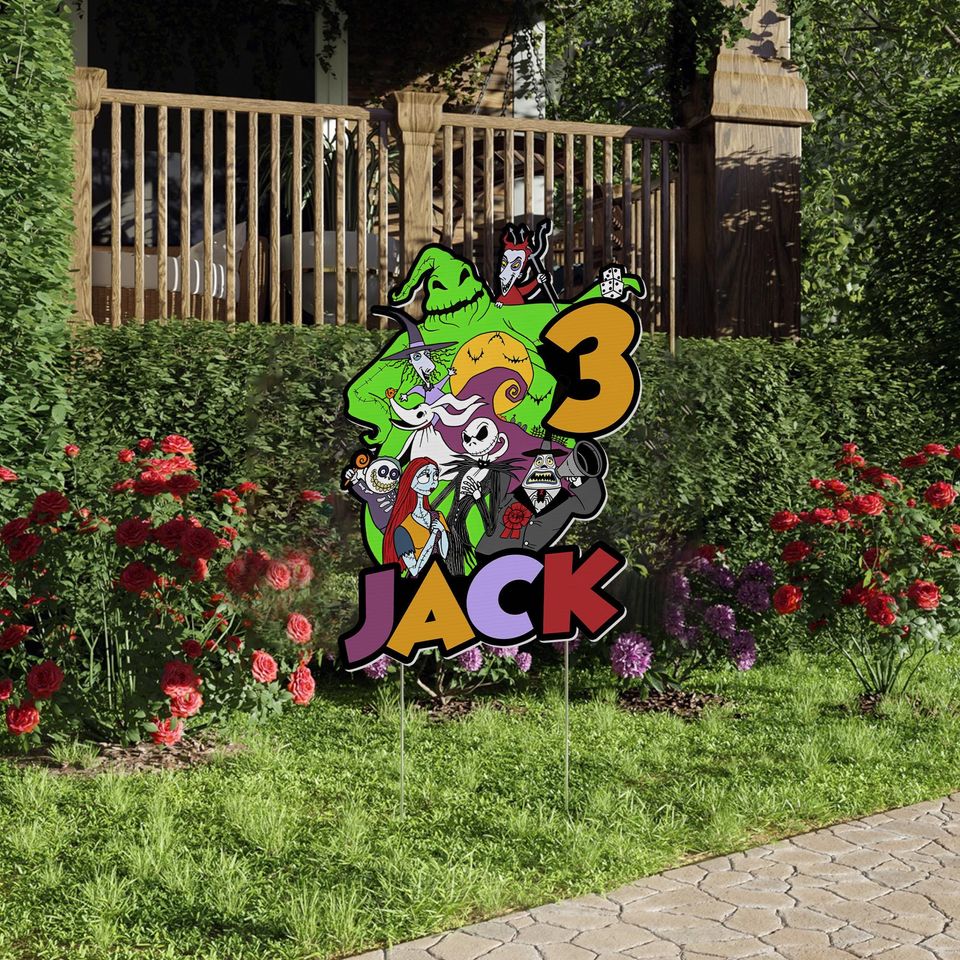 Nightmare Before Christmas Halloween cutout and yard sign