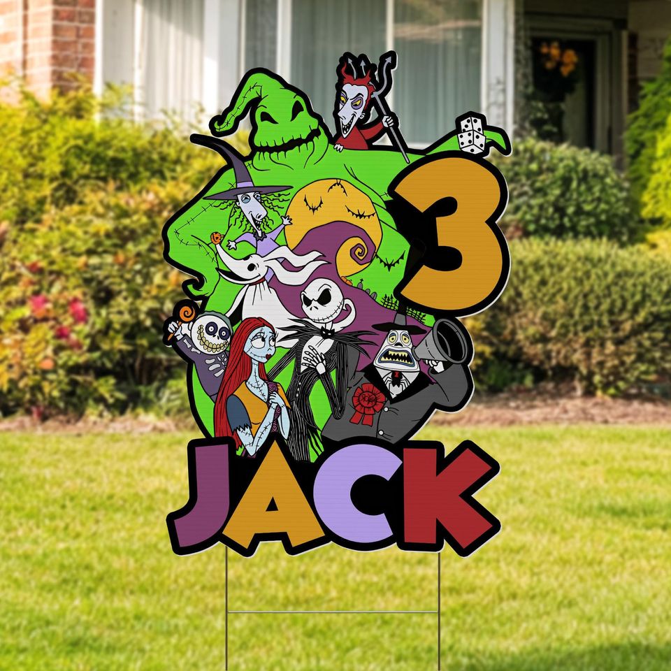Nightmare Before Christmas Halloween cutout and yard sign