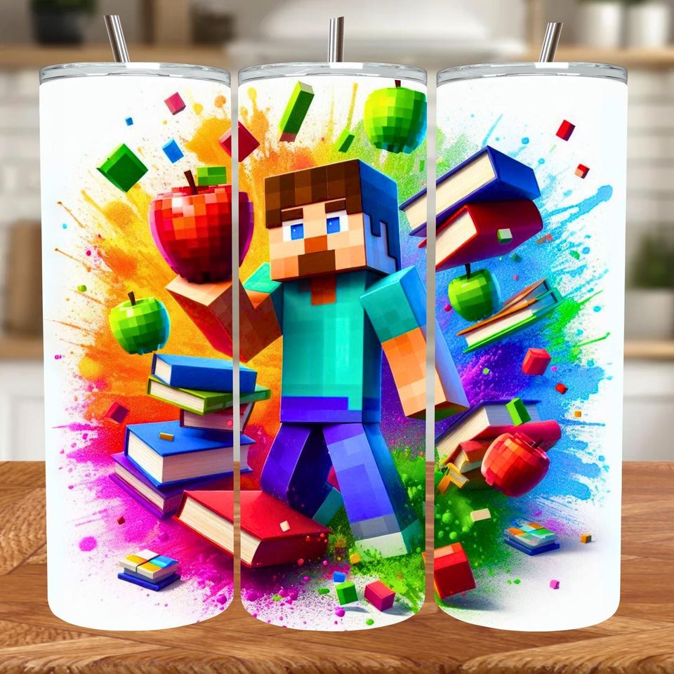 Roblox Tumbler with Lid and Straw