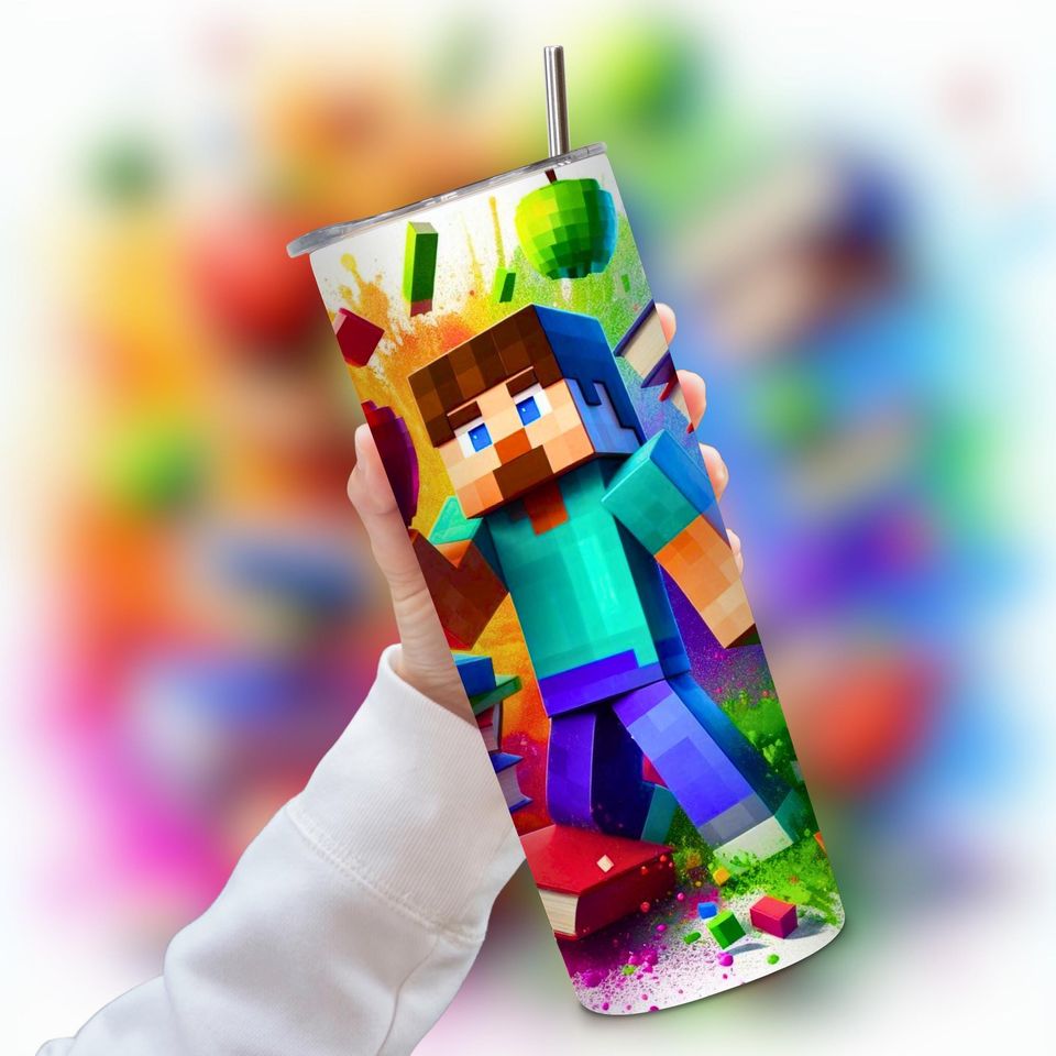Roblox Tumbler with Lid and Straw