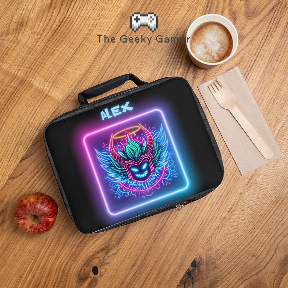 Personalized Gamer Lunch Bag, Birthday Gift for Gamer