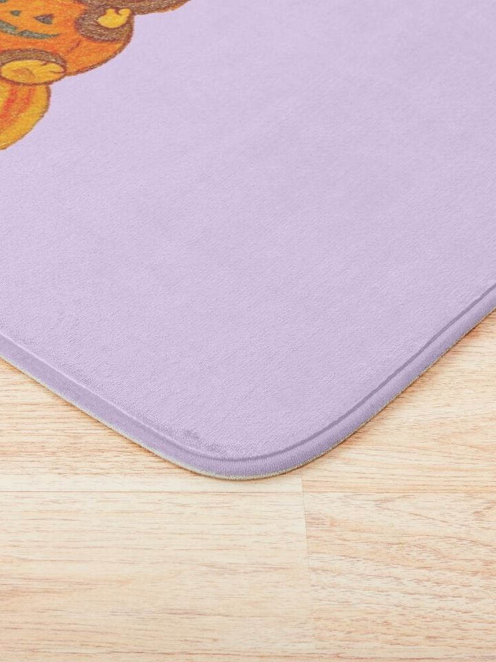 Pumpkin Labubu Bath Mat, For Bathroom, For Kitchen