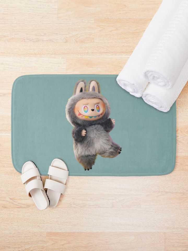 Fluffy Labubu Bath Mat, For Bathroom, For Kitchen