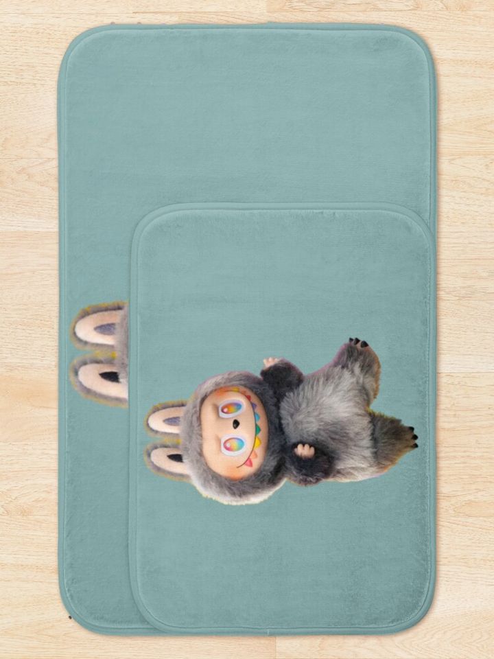 Fluffy Labubu Bath Mat, For Bathroom, For Kitchen