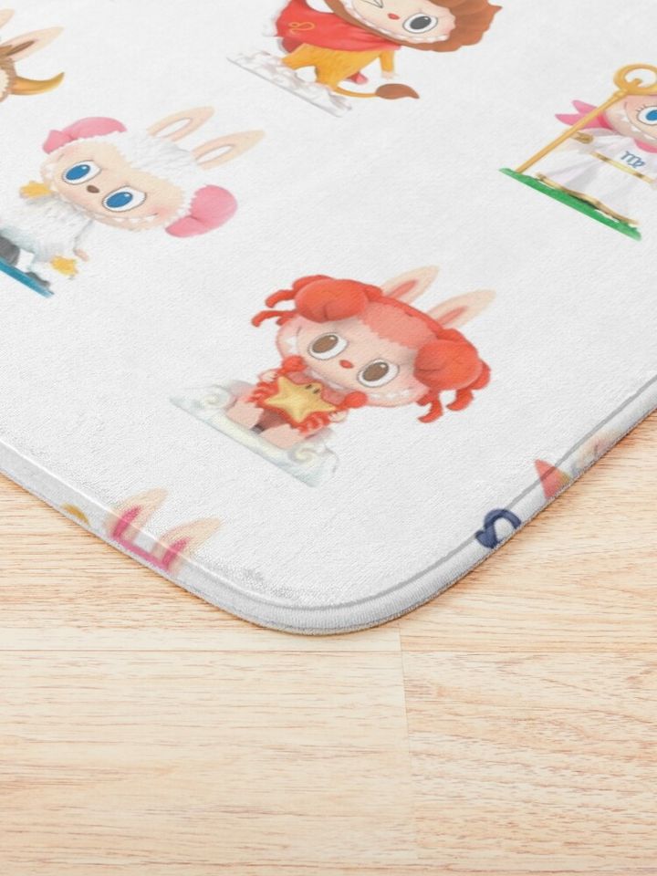 Labubu monsters signs sticker pack Bath Mat, For Bathroom, For Kitchen