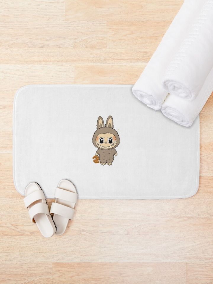 Toffee Labubu Bath Mat, For Bathroom, For Kitchen