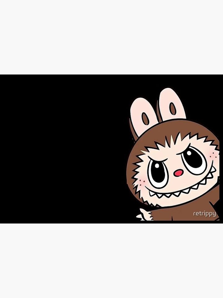 Labubu zimomo monster CHESTNUT BROWN Bath Mat, For Bathroom, For Kitchen