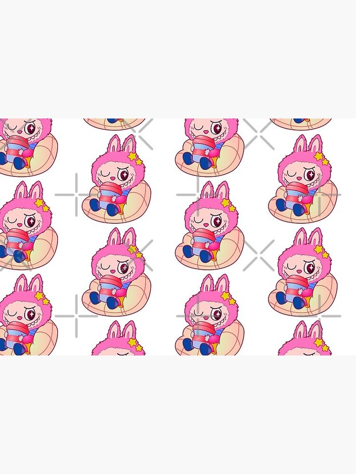 Labubu - The Monster exciting Macarons Vinyl Face  Bath Mat, For Bathroom, For Kitchen