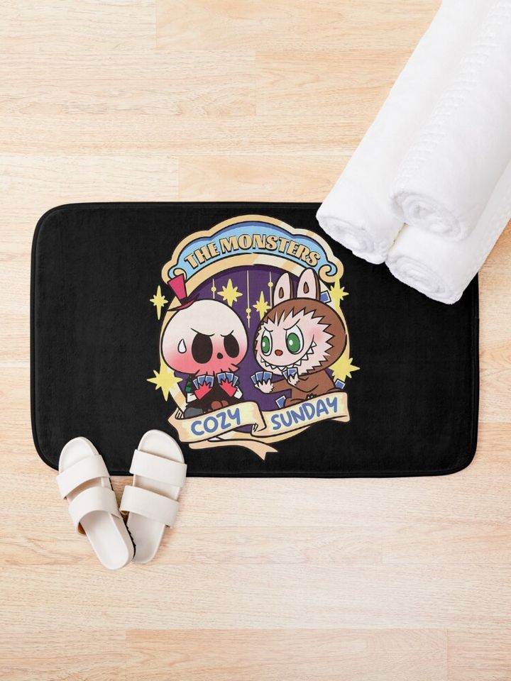 Labubu Monsters cozy sunday  Bath Mat, For Bathroom, For Kitchen