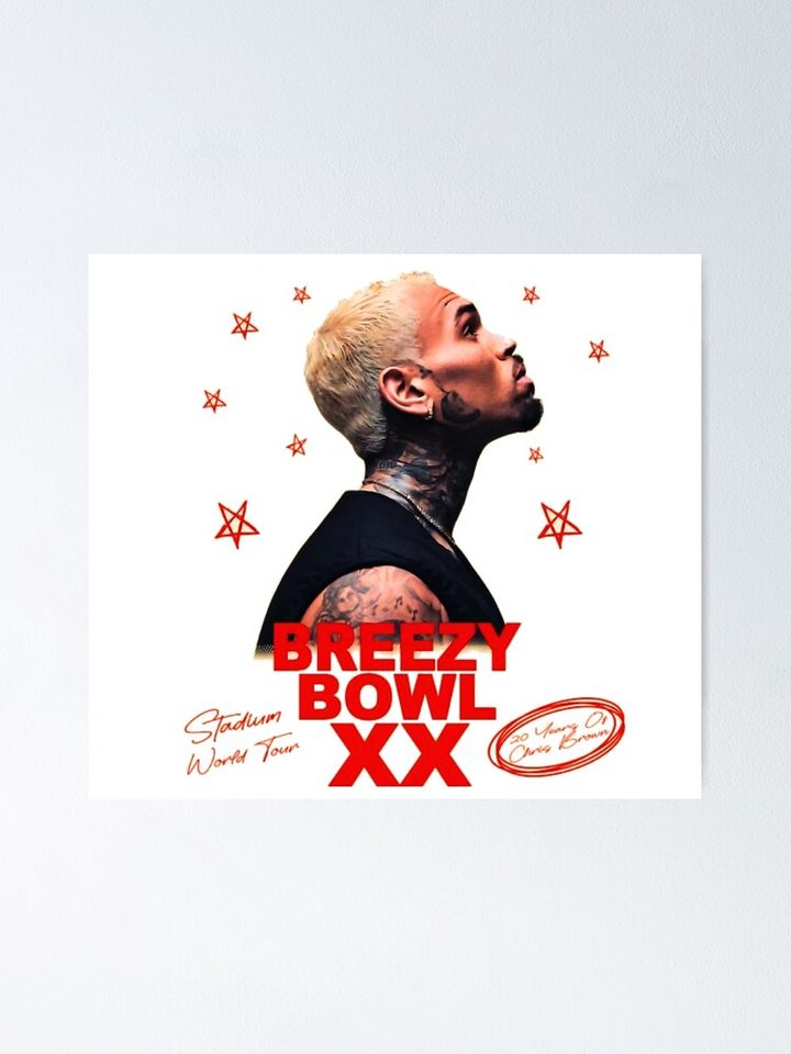 Chris Brown Tour Poster - Concert Music Wall Art Print