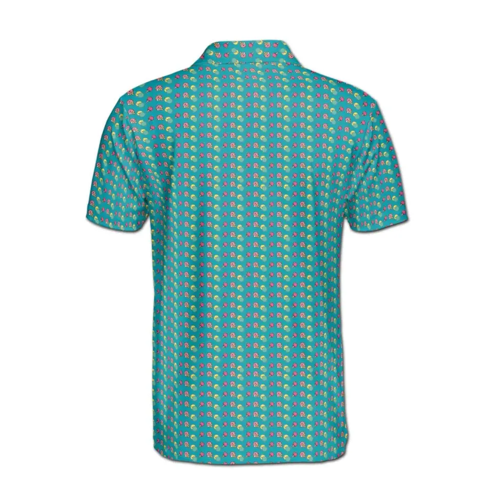 Funny Ping Pong Pattern Men's Polo Shirt